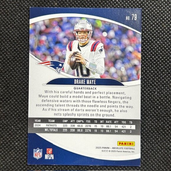 2025 Panini Absolute - Drake Maye #79 Pink Foil - New England Patriots - Picture 2 of 2
